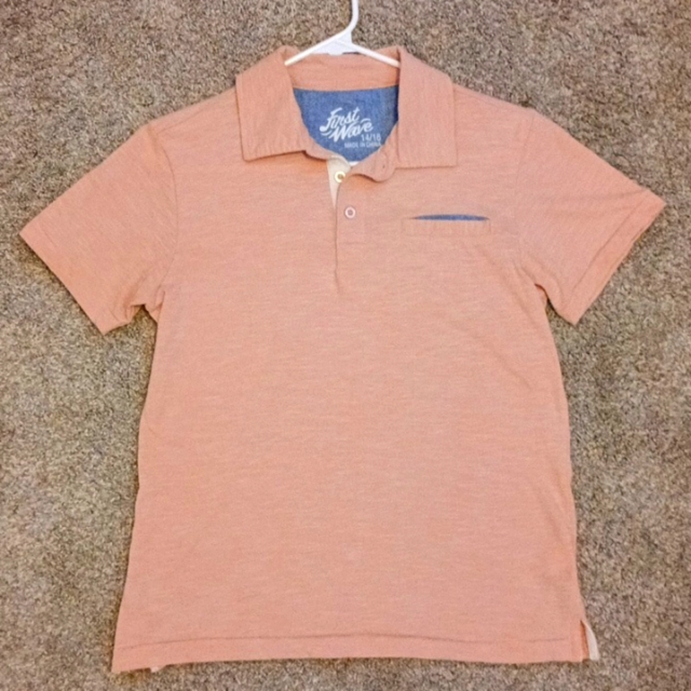 First wave salmon pink shirt